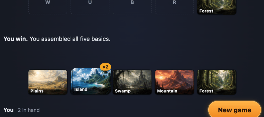 The Basic Land Game