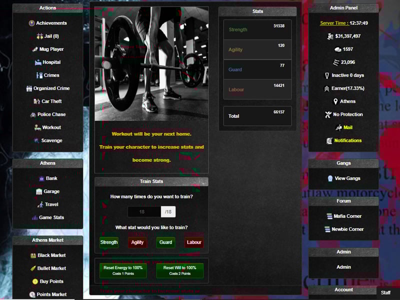 MafiaShot Browser Game screenshot