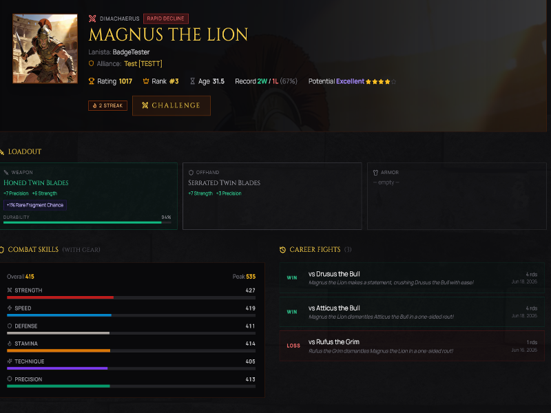 Lanista - Gladiator Manager screenshot