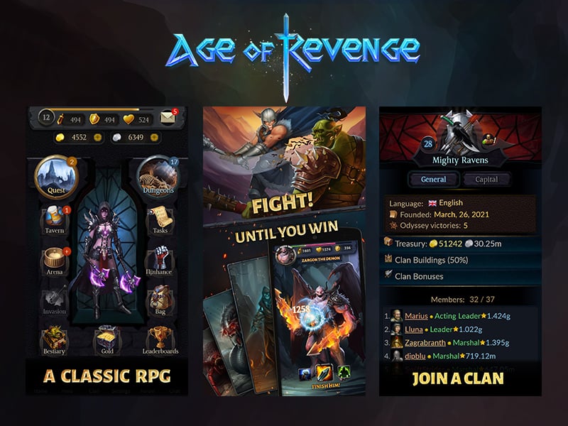 Age of Revenge - mobile MMORPG screenshot