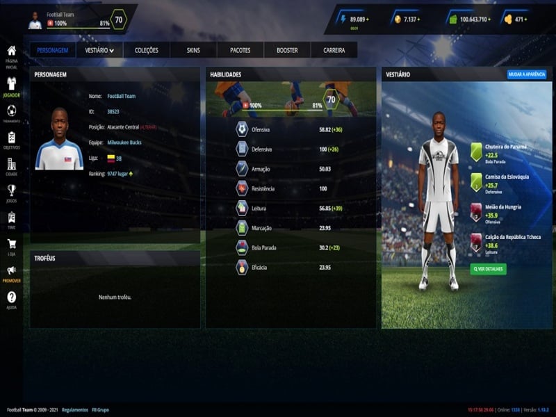 FootballTeam screenshot