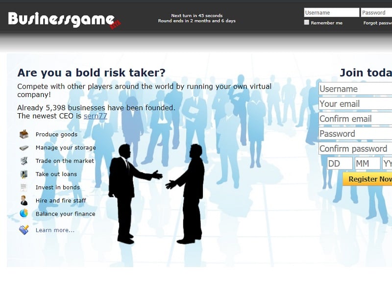 Businessgame screenshot
