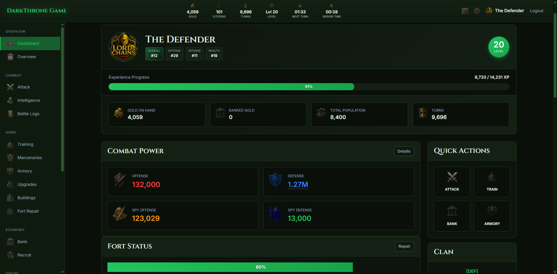 DarkThroneGame screenshot