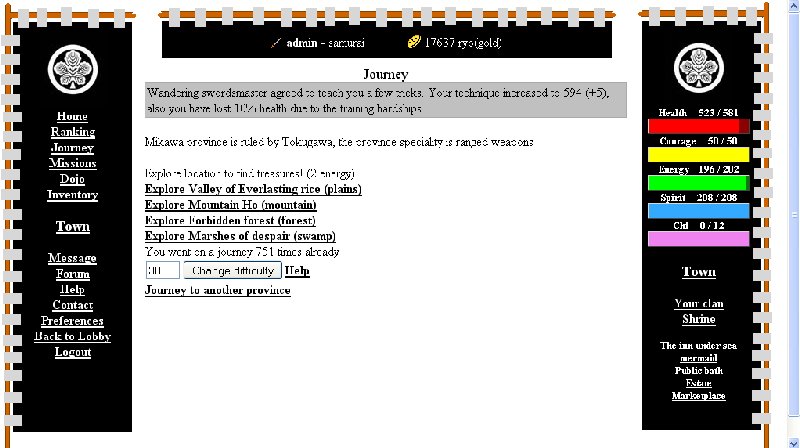 Samurai and Ninja MMORPG screenshot
